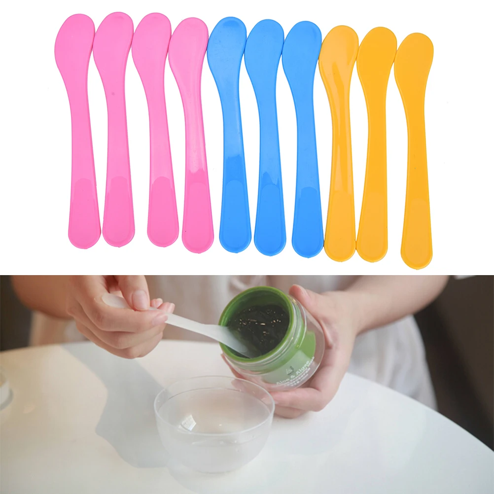10 шт. косметический шпатель Пластик DIY маска для лица лопатки смешивания ложка