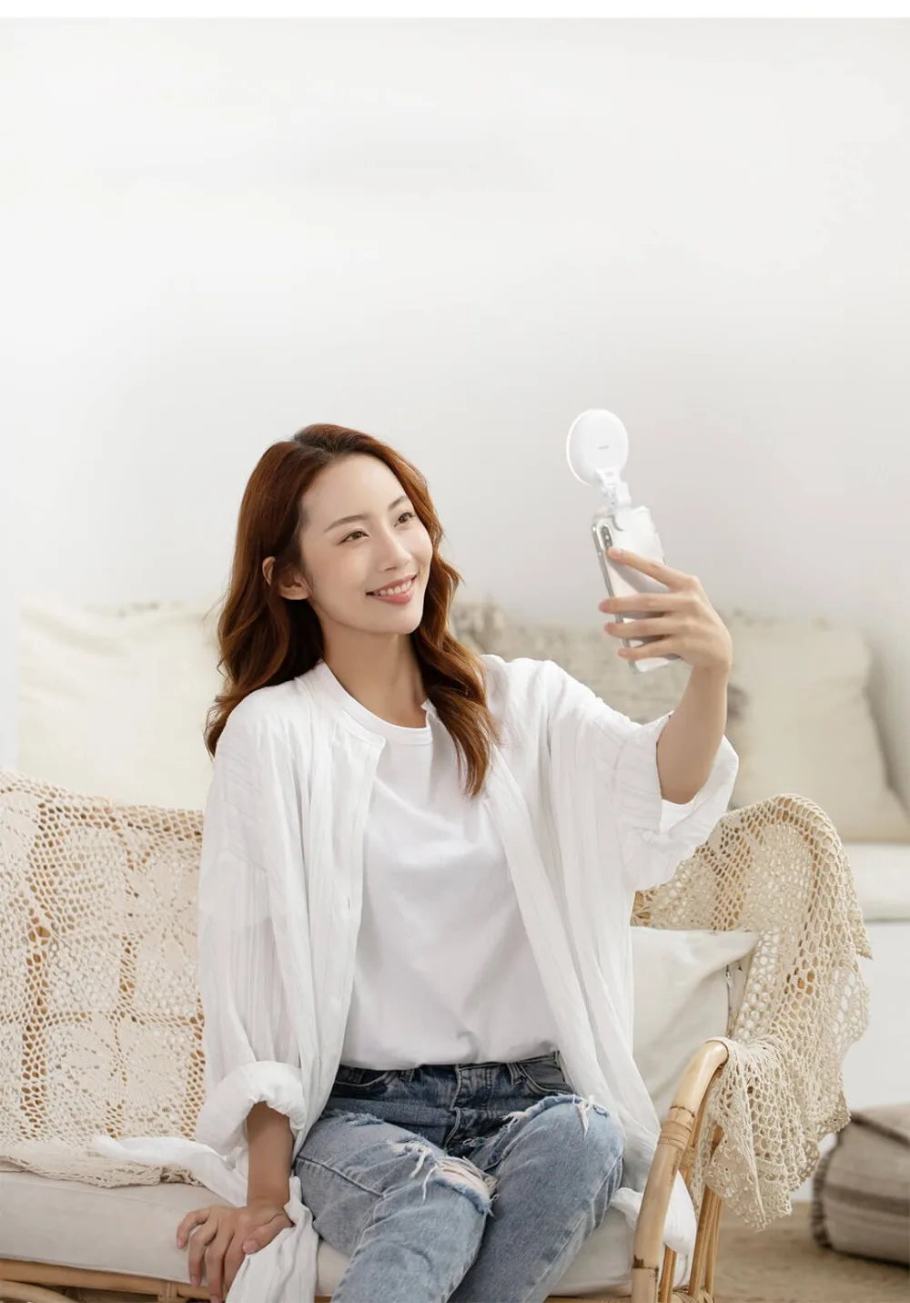 Xiaomi Wicue Live Stream Selfie beauty светильник-объектив с широкоугольным объективом, перезаряжаемый светодиодный светильник-кольцо для смартфонов iPhone
