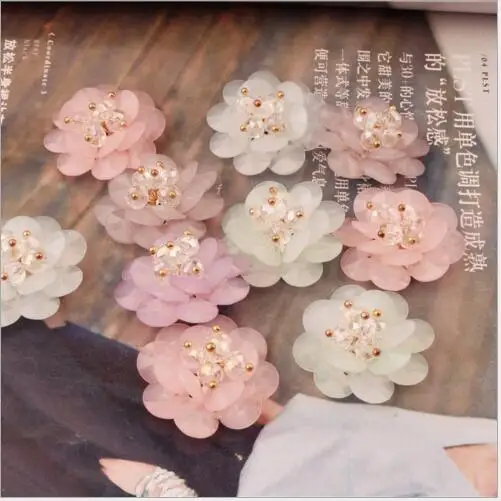 Новый дизайн 30 шт./лот украшение с белым горным хрусталем желеобразный Цвет 3D