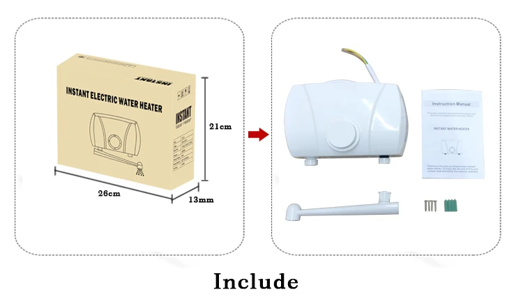 Cheap 3000W saving energy hand wash tankless instant electric water heater for kitchen | Бытовая техника