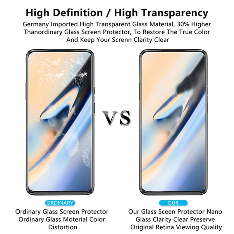 Защитное стекло для Oneplus 7 2 шт. закаленное защитная пленка 6 5|Защитные стёкла и