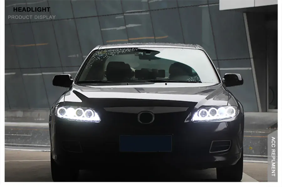 2 шт. светодиодный фары для Mazda 6 2003- светодиодный автомобильный фонарь ангельские глазки ксенон HID комплект Противотуманные фары светодиодный дневные ходовые огни
