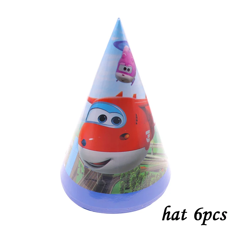 Hat6pcs Мультфильм Супер Крылья 10 шт./лот салфетки одноразовые посуда Свадебные украшения на Рамадан принадлежности для детского душа - Цвет: Hat6pcs
