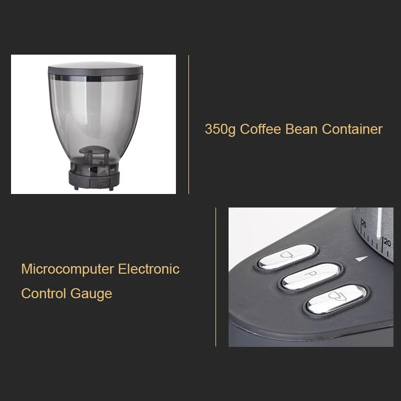 Electric Coffee Bean Grinder Household Grinding Machine 220V Multi 40 gears Control Mill 350g Capacity | Бытовая техника