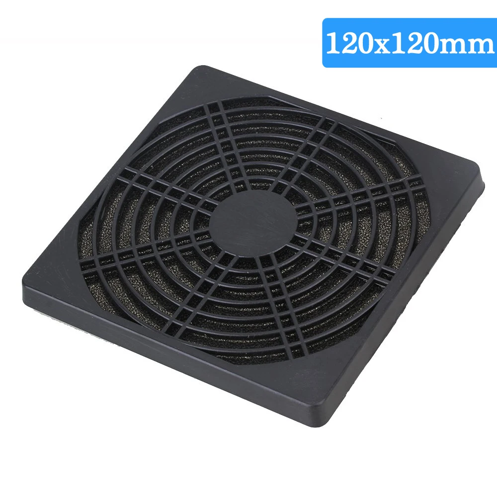 

120mm Fan Filter IP54 Dustproof Blower Guard ABS Computer Ventilator Grill Fan Mesh Cover Compatible For 12025/12038 Case Fan