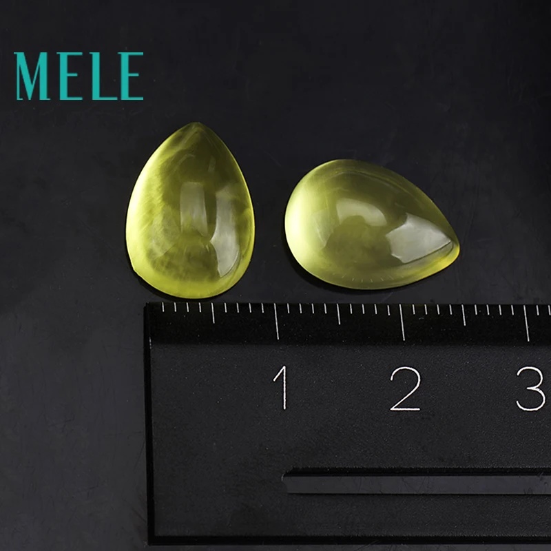 Натуральный Золотой Желтый prehnite10x14mm 6.3ct свободный камень Сделай Сам совпадающий