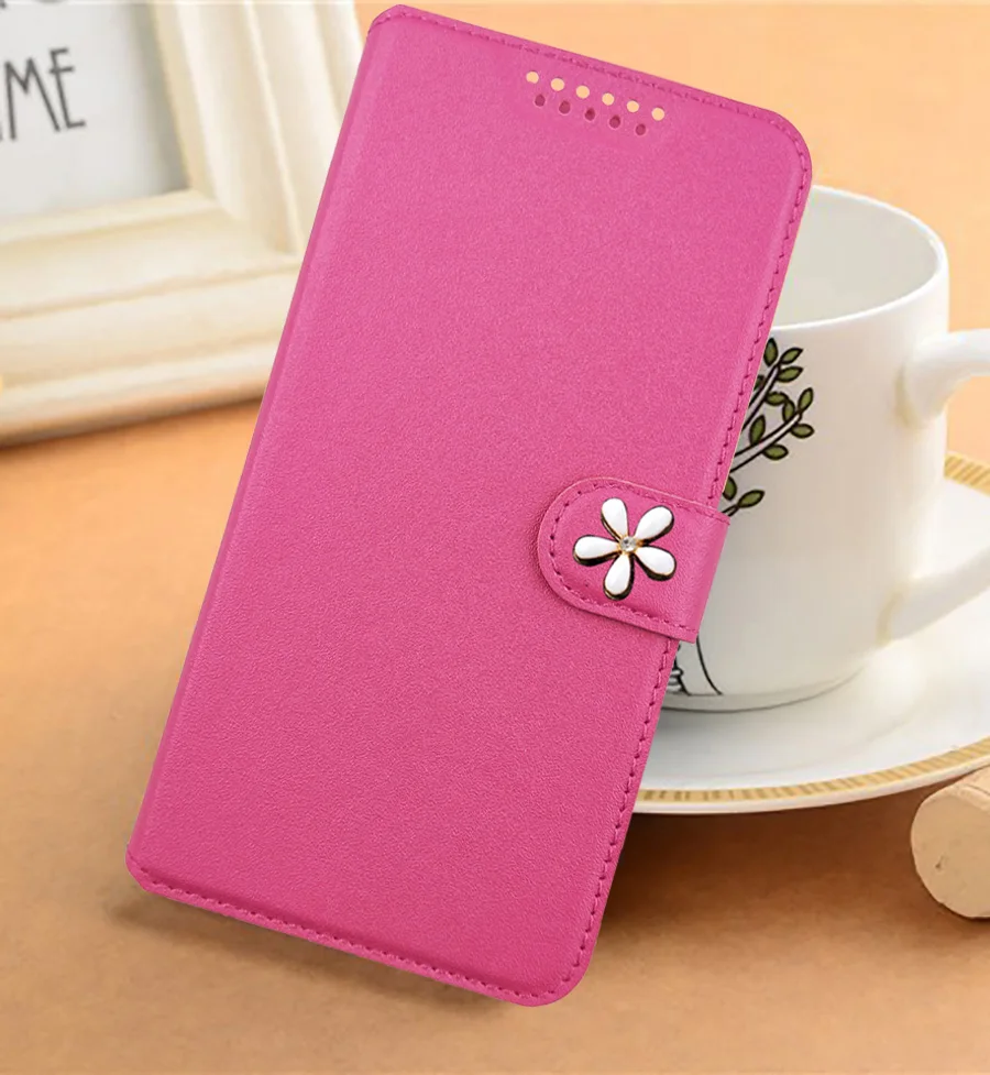 Специальный чехол из искусственной кожи с изображением цветов и бабочек Micromax