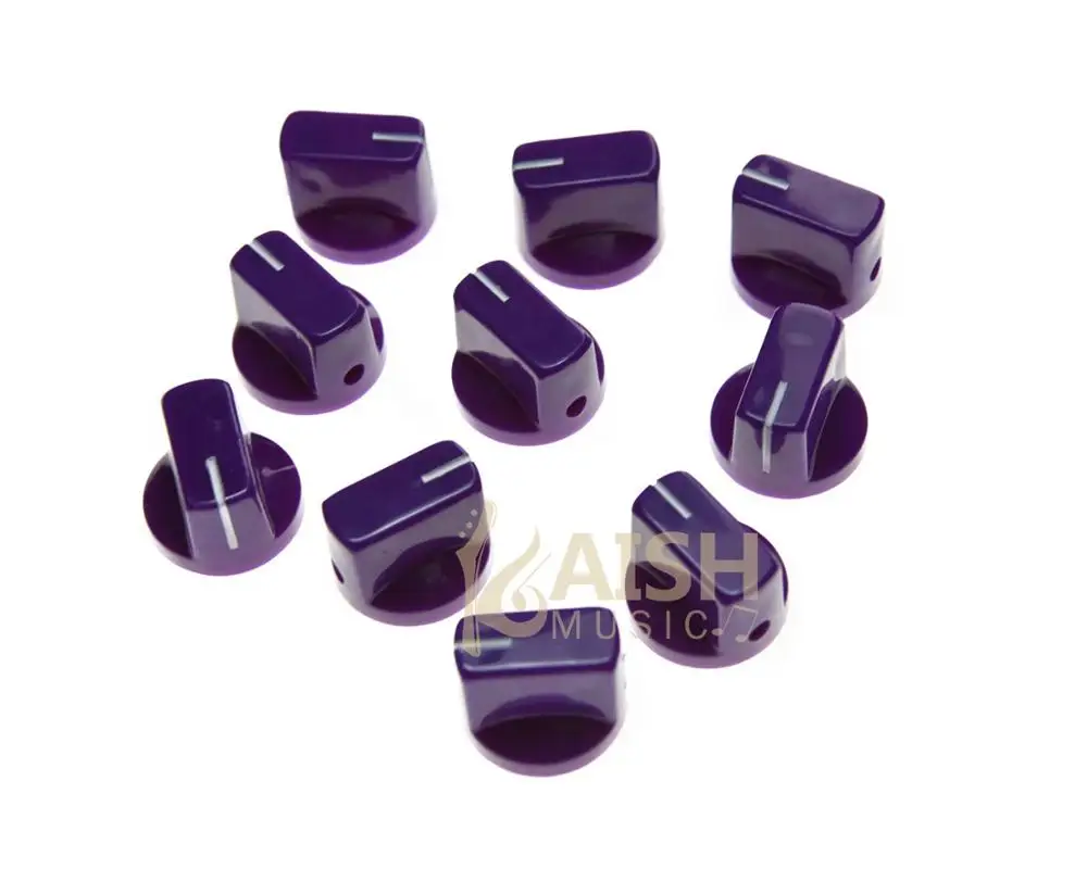 Purple KAISH 10x гитарный усилитель педаль эффектов ручки Davies 1510 стиль ручка указателя набор винтов различные цвета - Цвет: Purple