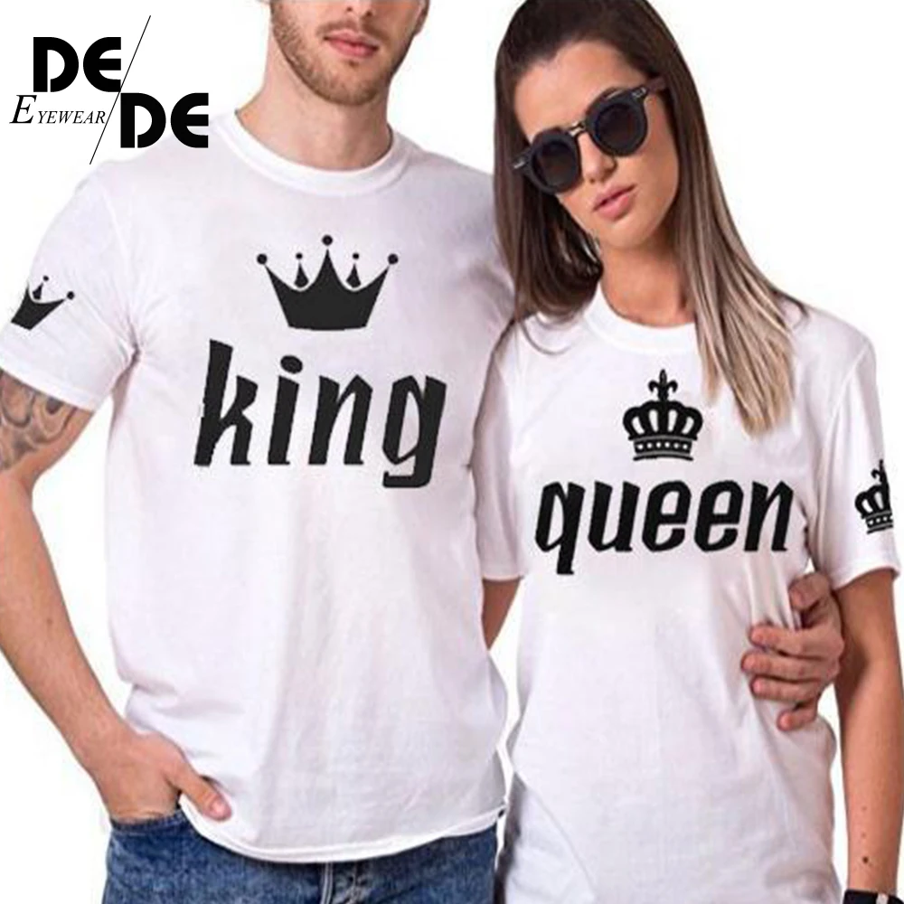 Футболка King Queen Lovers футболка с принтом короны парная одежда для влюбленных Женщин