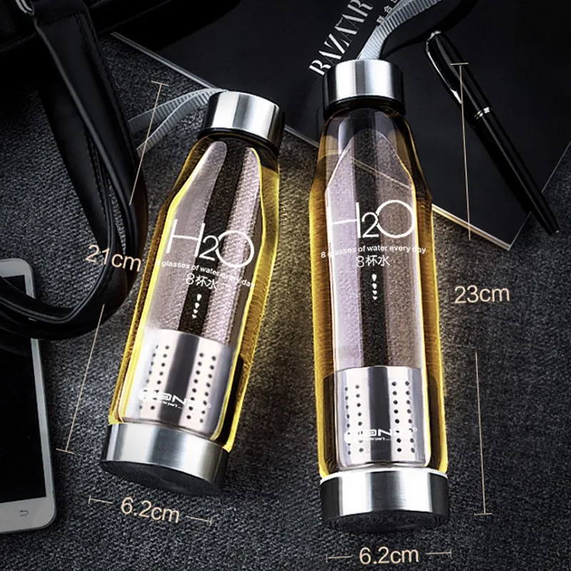 Бутылка стеклянная для заваривания чая бутылка воды с фильтром из нержавеющей