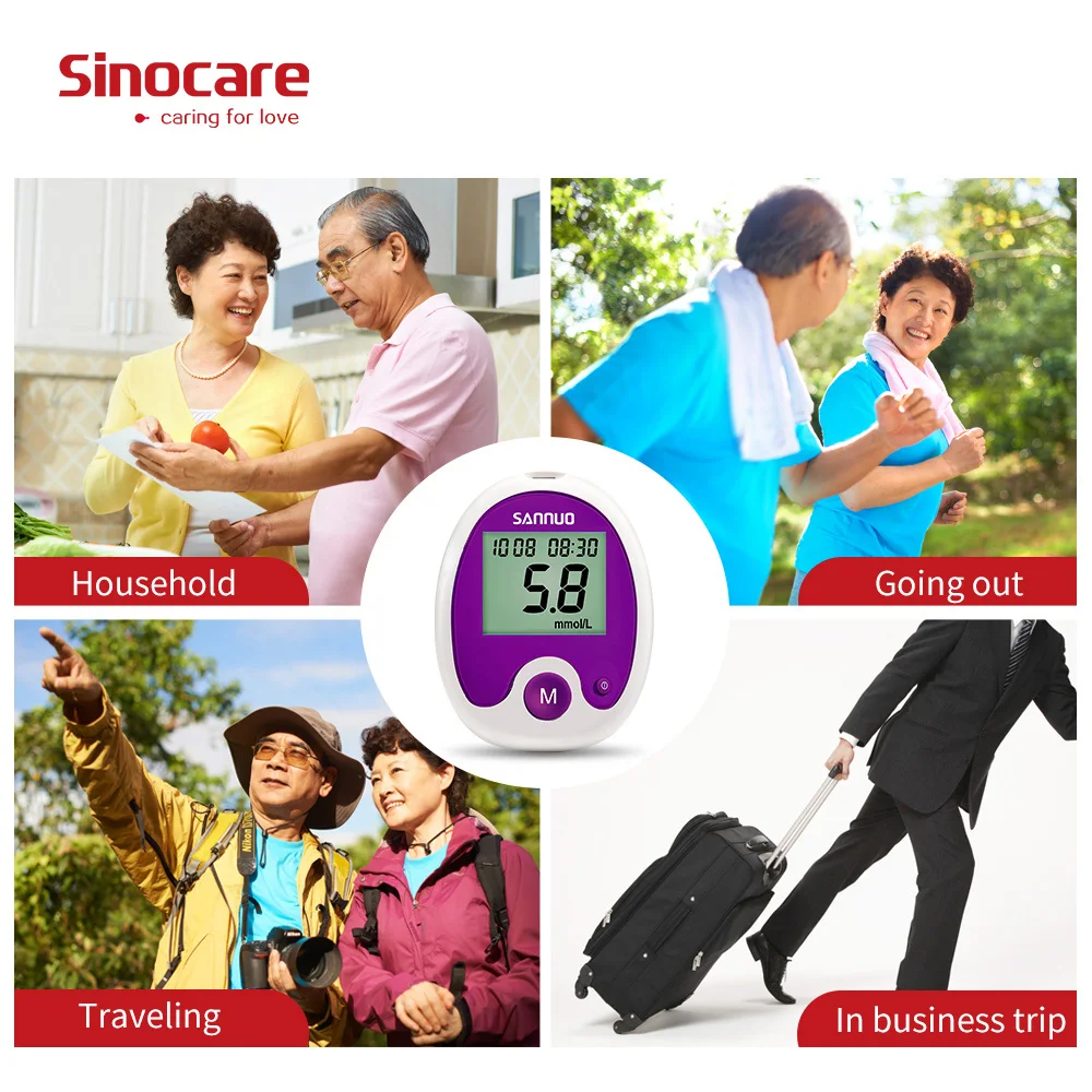 Sinocare anwen кодирования не требуется глюкометр Содержание глюкозы в крови метр с Тесты полоски бутылках и Ланцеты сахара в крови Тесты S для диабет