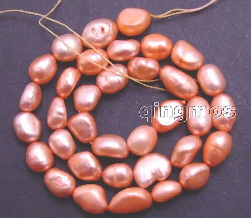 Распродажа Большой 7 9 мм натуральный ярко розовый барочный пресноводный жемчуг