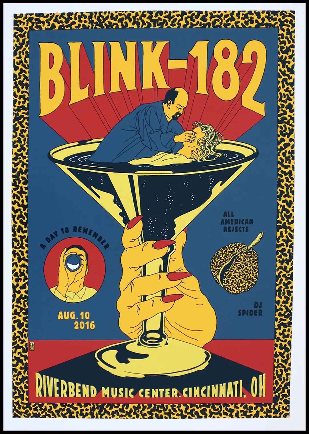 ВИНТАЖНЫЙ ПЛАКАТ The Blink 182 рок группа белая бумага панк плакат рисунок звезды