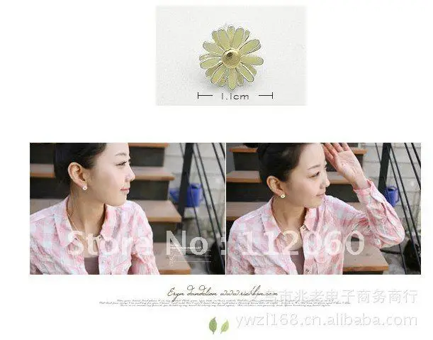 2012 New Arrivals Factory Price Free shipping Daisy earrings Wholesale 10 pieces/lot|earings wholesale|earrings shoeslot baby |