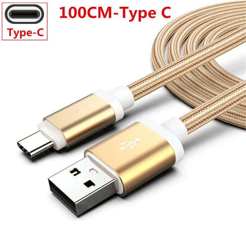 Кабель USB C для samsung S10 S8 S9 huawei P30 Xiaomi mi 9 SE 8 Red mi Note 7 QC 3,0 зарядное устройство для sony 10 LG V40 htc U12 U11 Plus - Тип штекера: 1M Gold Type C