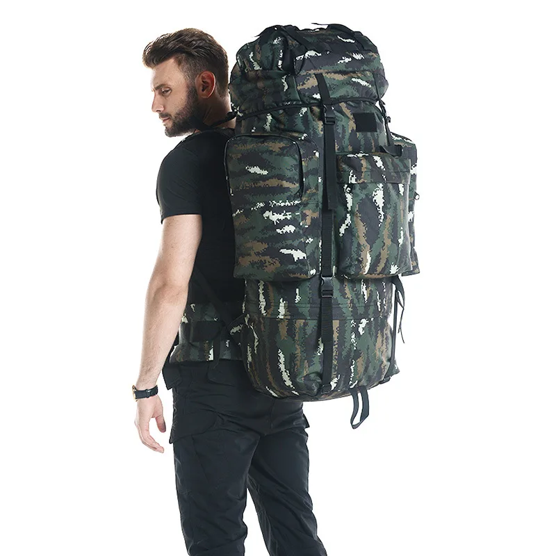 01 Tabby camouflage Новинка, 100л, уличная сумка, камуфляж, военный рюкзак, тактические сумки, водонепроницаемые, многофункциональные, для багажа, для пешего туризма, для путешествий, большая спортивная сумка - Цвет: 01 Tabby camouflage