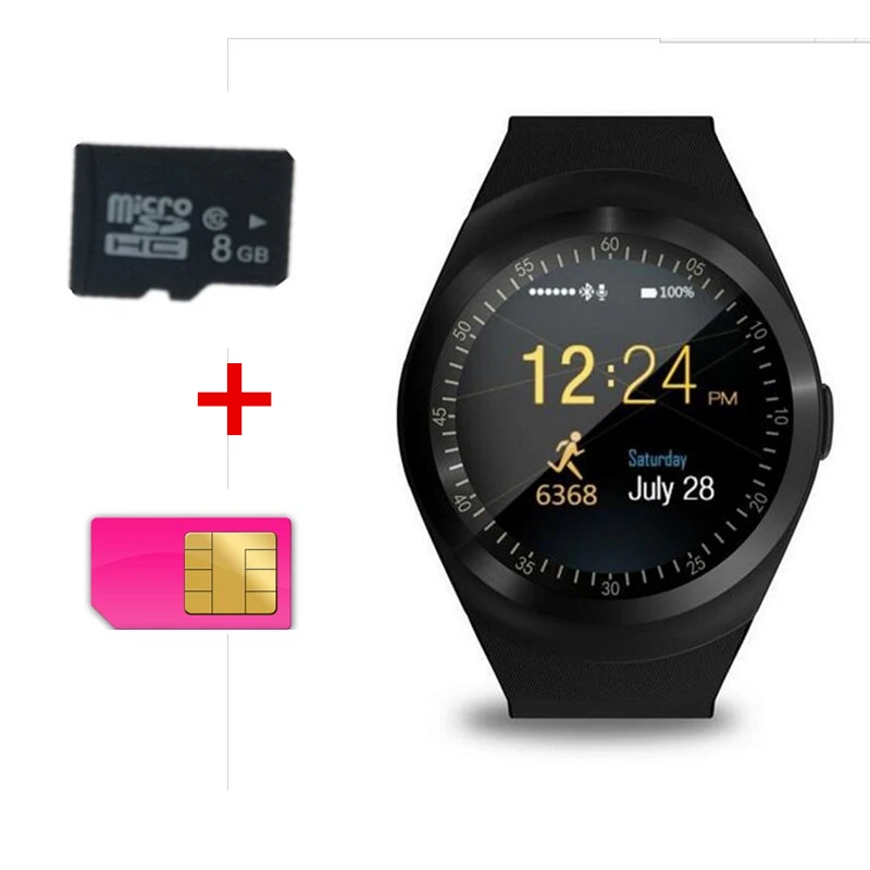 SmartWatch Y1 для человека/женщина Поддержка Nano Sim карты памяти PK q18s X6 dz09 k88h Smart Watch с Android/