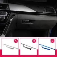 2 pcs car styling interior copilot glove box handle decoration cover trim stainless steel stickers for bmw 3 series f30 f34 lhd