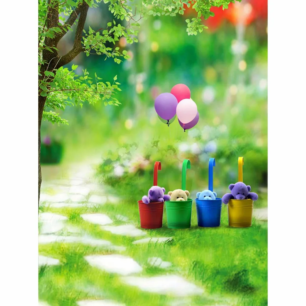Allenjoy фотографический фон игрушки пушистые трава дети фонов принцесса живописные