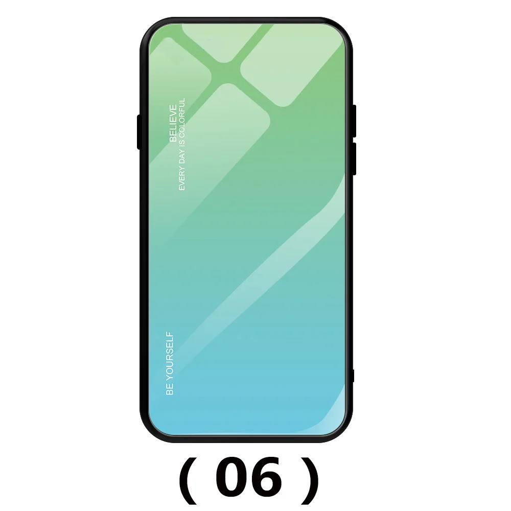 Градиент Авроры для huawei P20 Pro CLT L29 P20Pro закаленное Стекло задняя P 20 Pro CLT-L29 CLT-L09 Красочные роскошный чехол Shell - Цвет: 6