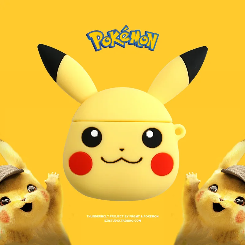 2019 беспроводной Bluetooth чехол для наушников Pokemon Pikachu Apple AirPods силиконовый s Airpods2