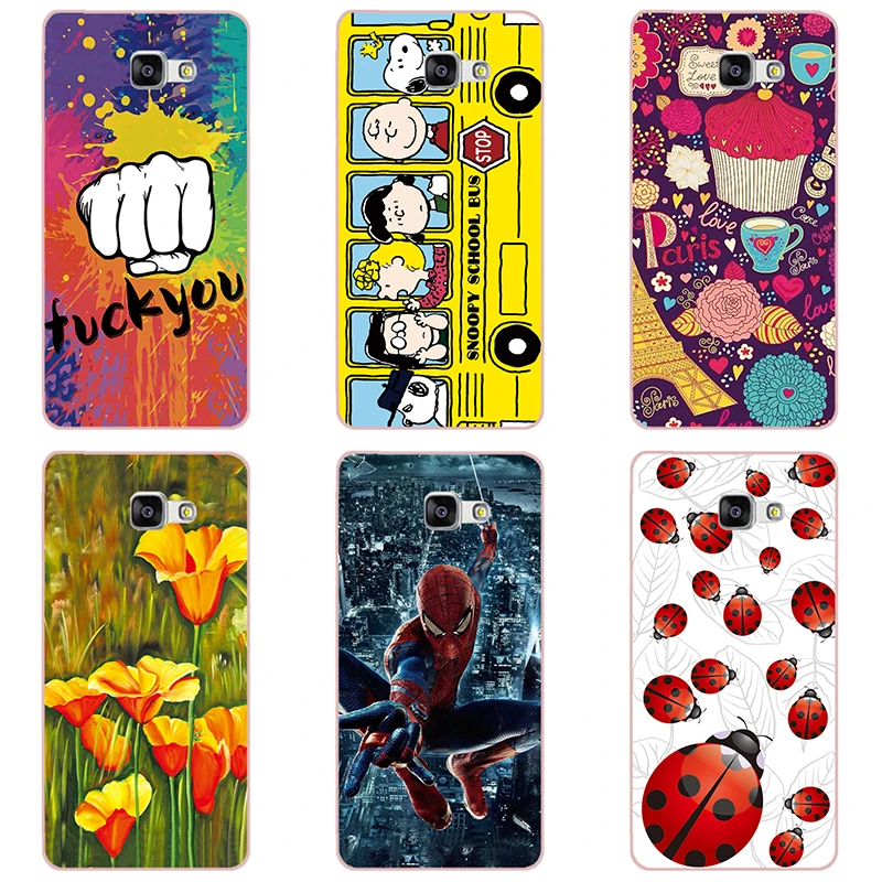 hard Plastic phone case cover For Samsung galaxy A3 2016 SM-A310F shell printing design Painted Flower |