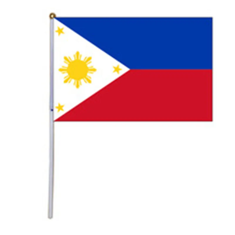 Philippines 5 шт./лот флаги для рук с полюсом 14*21 см Анголы Кот-д 'ор Доминика Джордан Панама Филиппины пуерто-Рико Турция - Цвет: Philippines