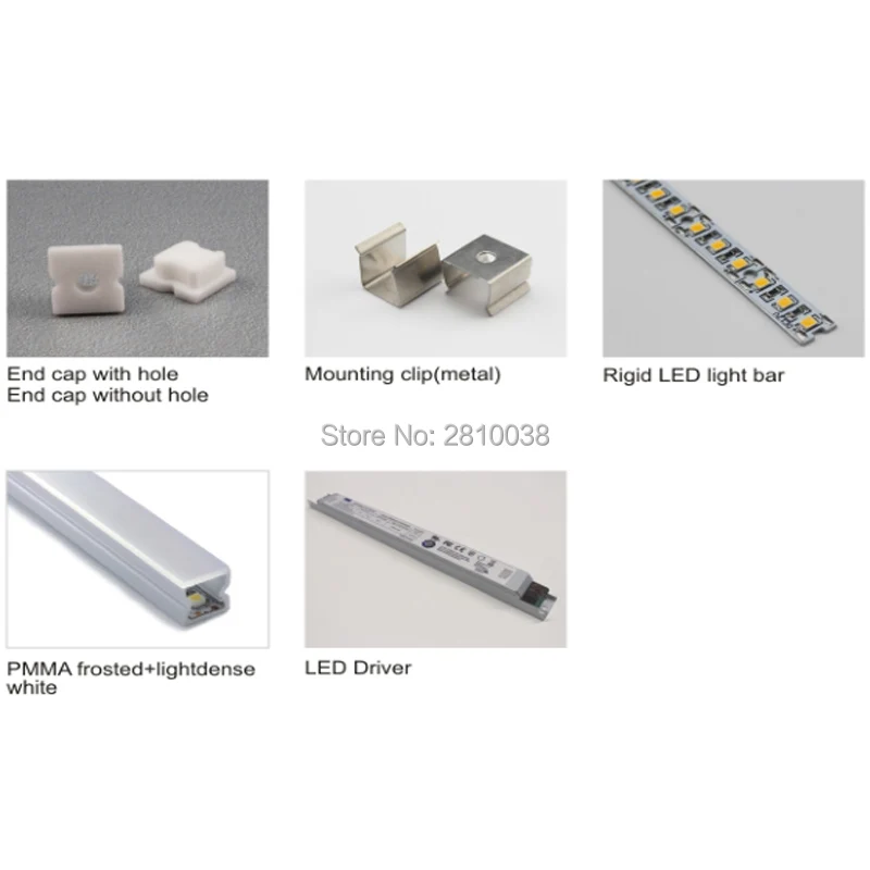 Комплекты/партия супертонкий алюминиевый профиль для светильник ки и U образный