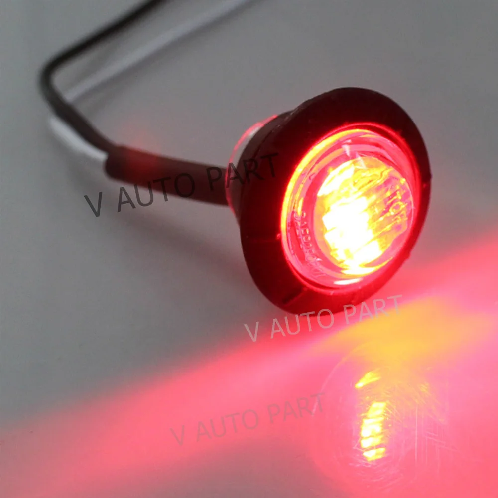 Tkeap THTMH 20X мини прозрачный красный 3/4 &quot0 75&quot Круглый боковой 3 Светодиодный Маркер