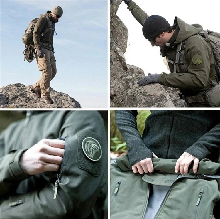 Мужская ветрозащитная тактическая флисовая куртка TAD непромокаемая армейская с