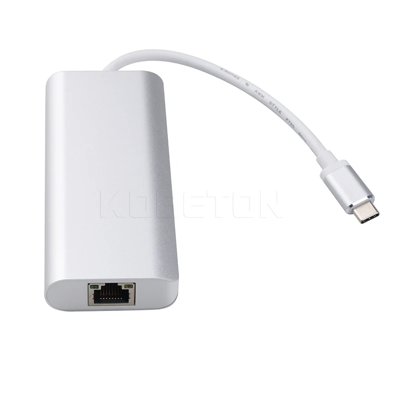 6 in1 usb type-c hub HDMI-compatible RJ45 converter For thunderbolt 3 Adapter Multiport usb3.0 usb-c charge cable sd card Slot |