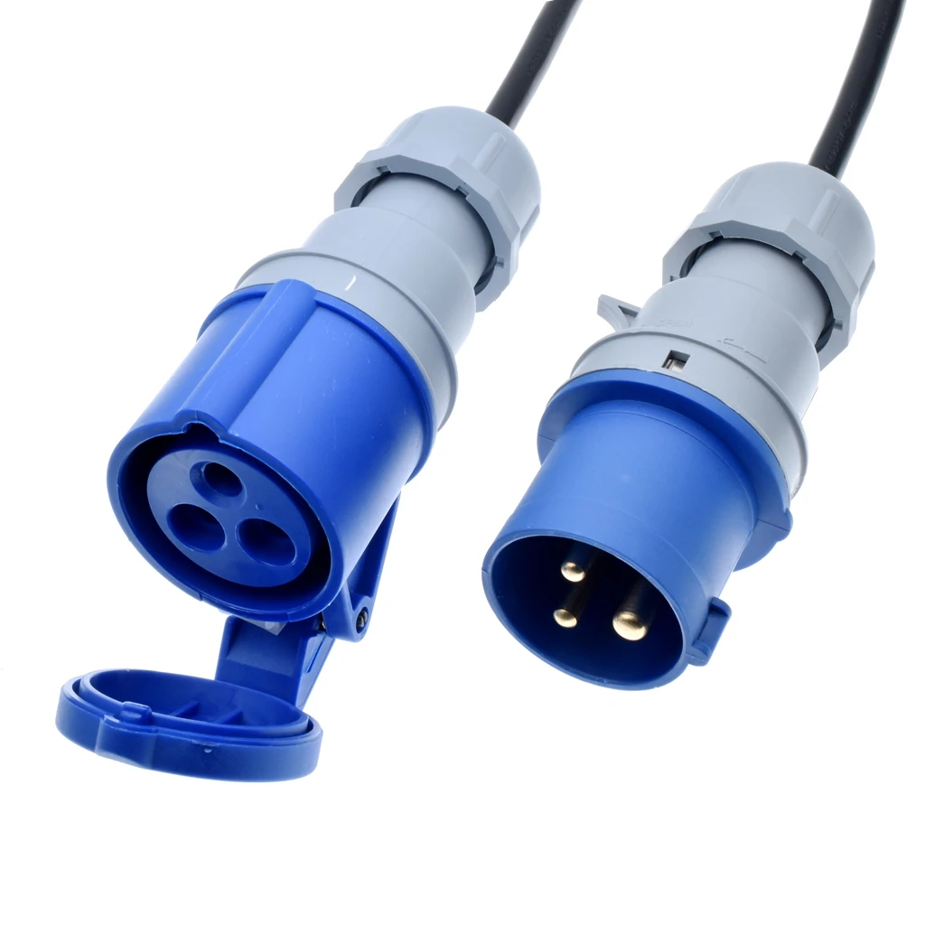 IEC309 316P6 для IEC309 316C6 Мощность шнуры, 16 ампер, IP44, RVV300/500 V 4,0 мм Датчик, IEC 60309 316 удлинитель, от 1 года до 10 м