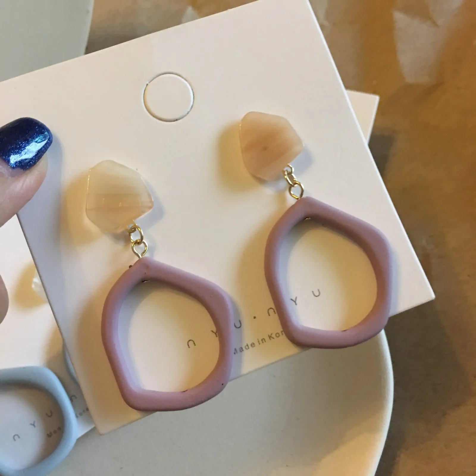 Анна ретро простые неправильные акриловые сережки Aretes De Flecos для женщин длинные
