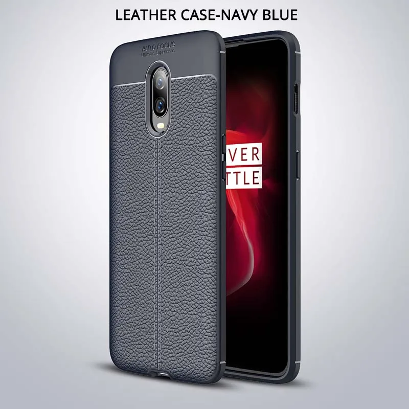 Чехол Tsimak для Oneplus 3 3T 5T 6 T 6 T 7T Pro one plus 6 T 7 Чехол Мягкий силиконовый бампер противоударный защитный чехол для телефона - Цвет: Leather Blue