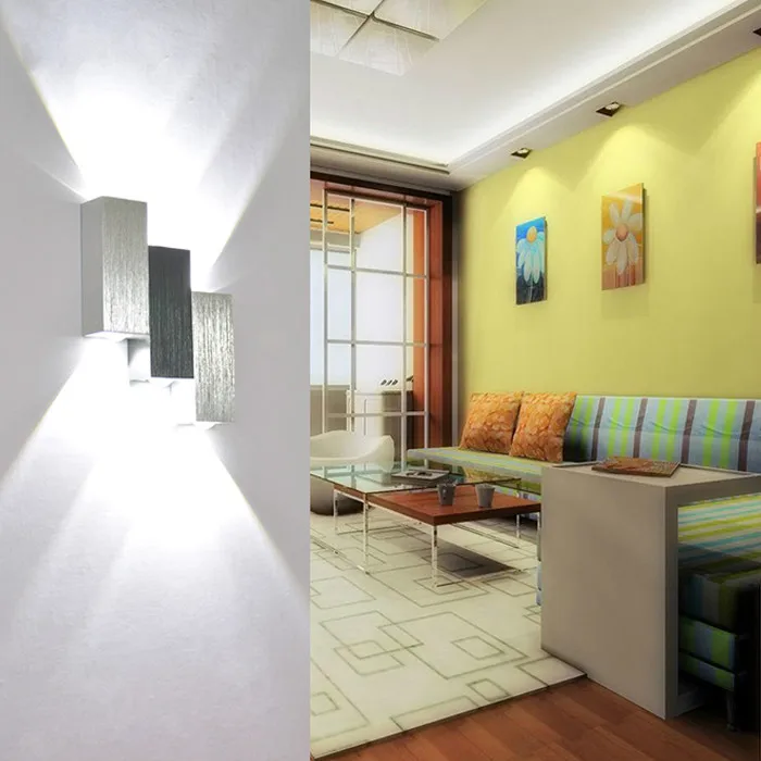 Комнатный светодиодный настенный светильник 6 Вт 220 В переменного тока акриловый