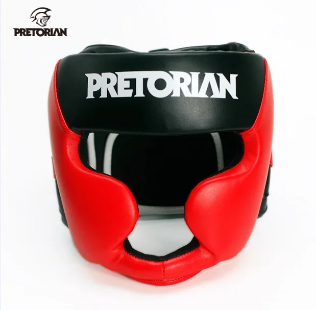 Pretorian детские боксерские головные уборы Guantes De Box шлемы ММА Муай Тай Близнецы удар головы протектор Защита спарринг ребенок - Цвет: Красный