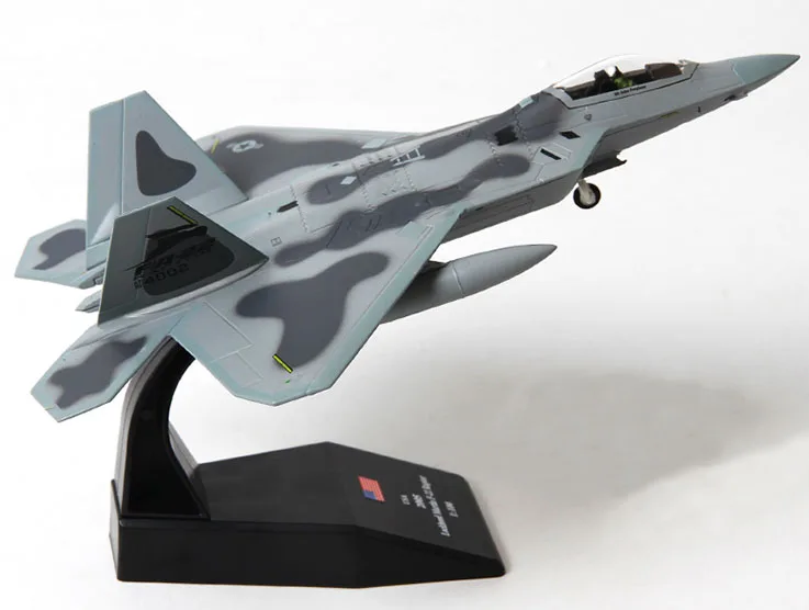 1/100 масштабные игрушечные модели самолетов США F-22 F22 Raptor Fighter литой металлический самолет модель игрушки для детей Коллекция подарков