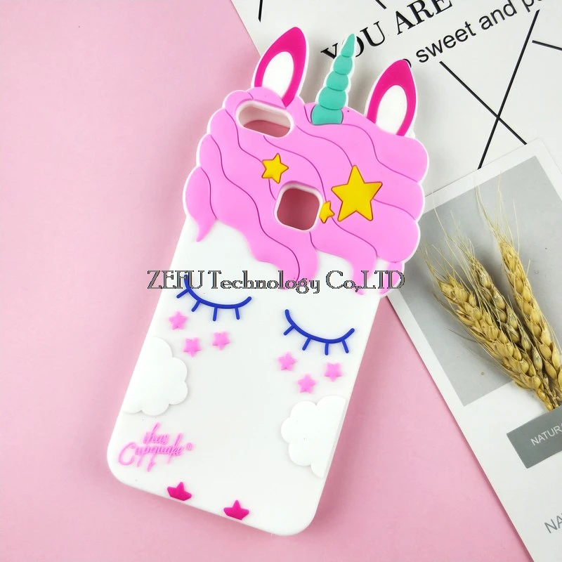 3D чехол с рисунком стежка для huawei P Smart P Smart Plus, мягкий чехол в виде кролика, чехол в виде лошади, мороженого - Цвет: EYE Rabbit White