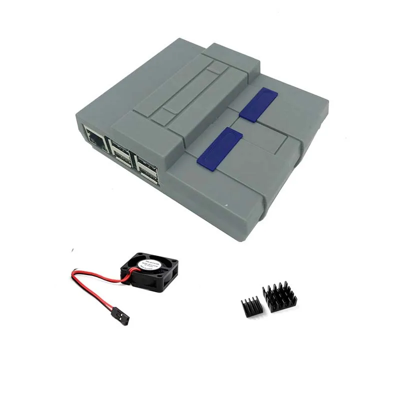 Чехол Raspberry Pi 3 B+ Mini NES style+ крутой вентилятор+ игровая ручка 2 шт.+ теплоотвод+ для Raspberry Pi 3B/3B - Цвет: Kit A