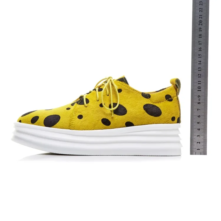 

2019 Spring new women flats shoes platform sneakers shoes horse hair casual shoes women lace up flats heel creepers moccasins