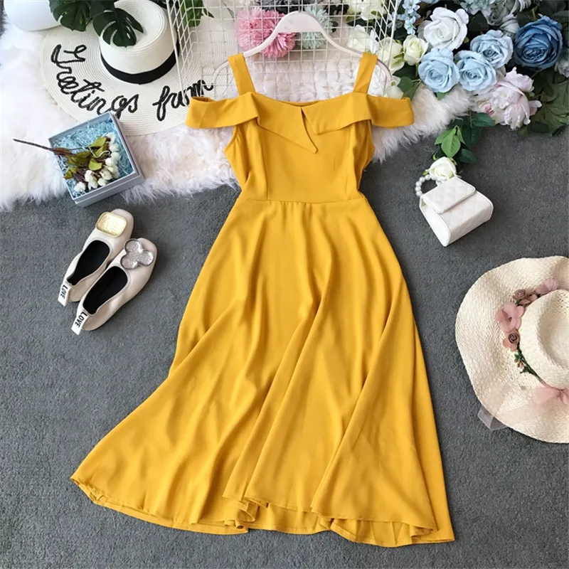 Женское вечернее платье с открытыми плечами OCEANLOVE элегантное однотонное