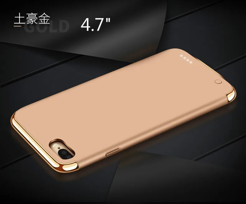 as picture ABV резервный внешний аккумулятор чехол для iPhone 6/6s/7 plus портативный резервный внешний аккумулятор чехол без челюсти подбородка - Цвет: as picture