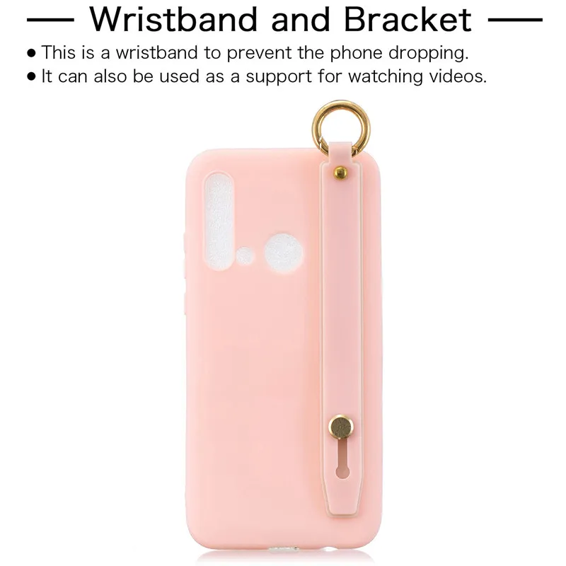 LIGHT PINK wristband Ремешок на руку, кронштейн, чехол для huawei Psmart Z Honor9 lite P20 P30 Pro P10lite Etui для huawei P Smart Y7 Y9 - Цвет: LIGHT PINK wristband