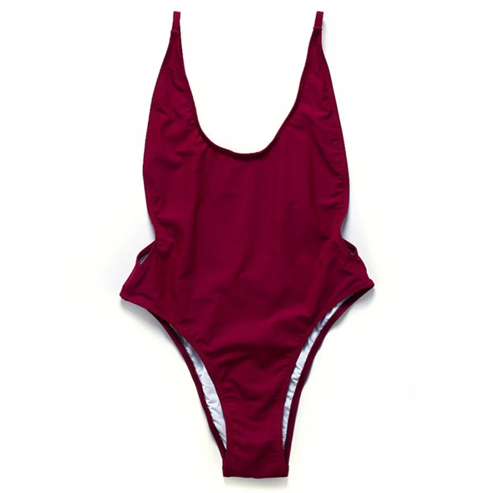 BANDEA женское Монокини сексуальное бикини брендовый однотонный купальник