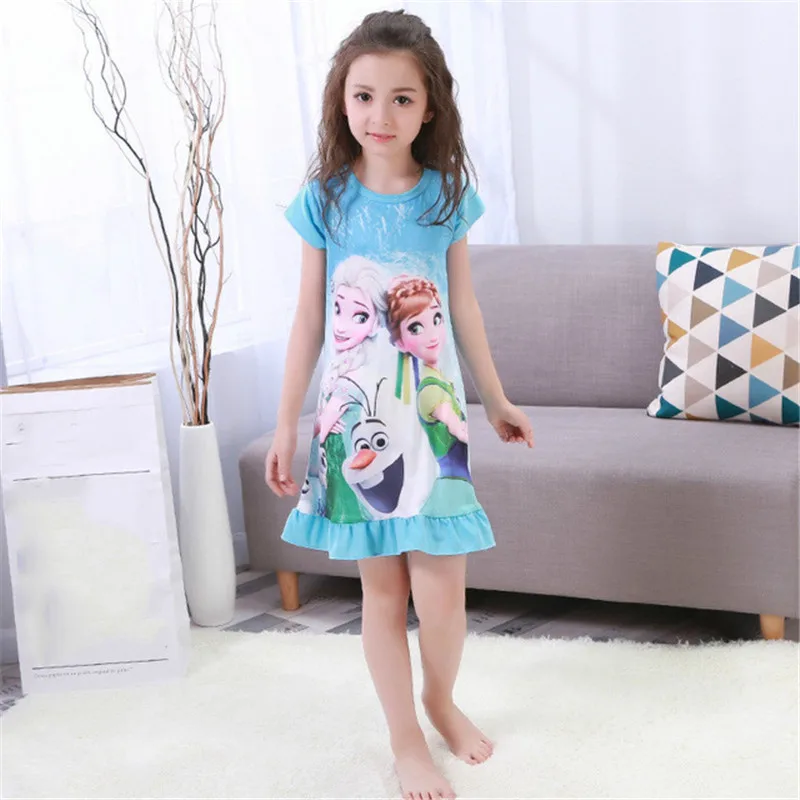 11 Летнее платье для девочек Снежная Королева Анна, Эльза, Олаф платье в стиле «принцесс» для девочки, детская одежда для сна на снежную погоду белое платье одежда для дня рождения - Цвет: 11