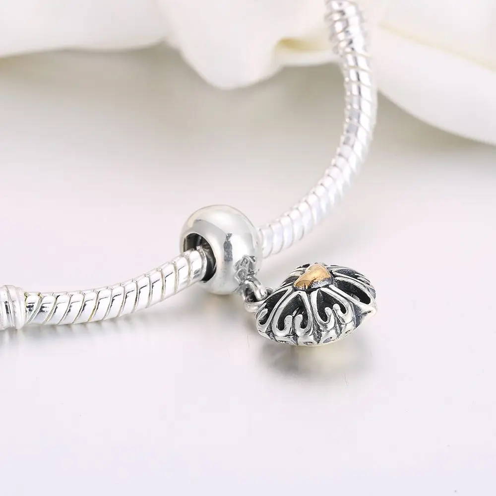 WAYA Fine Jewelry 925 Sterling Silver Charm Openwork Hearts Charms European Fit Bracelet &amp Bangle DIY Accessories | Украшения и
