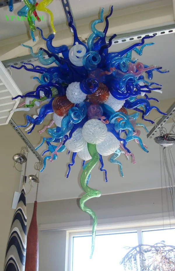 110/220 В AC Led вилла Лестницы украшения современный Chihuly стиль современная стеклянная китайская люстра лампа