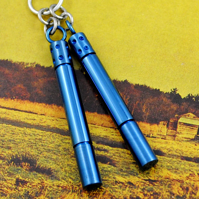 Ожерелье с кулоном Nunchakus серебряное/золотое/синее/Черное для мужчин и женщин