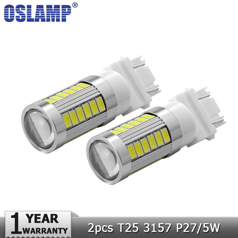 Автомобильные светодиодные лампы Oslamp T25 3157 P27/5 Вт 2 шт. 12 В 6000 К автомобильная