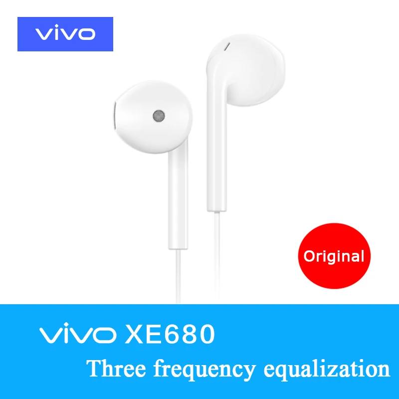 Новые оригинальные наушники VIVO XE680 для x21 x20 x23 x7 x9plus xplay6 с разъемом 3 5 мм|Наушники и